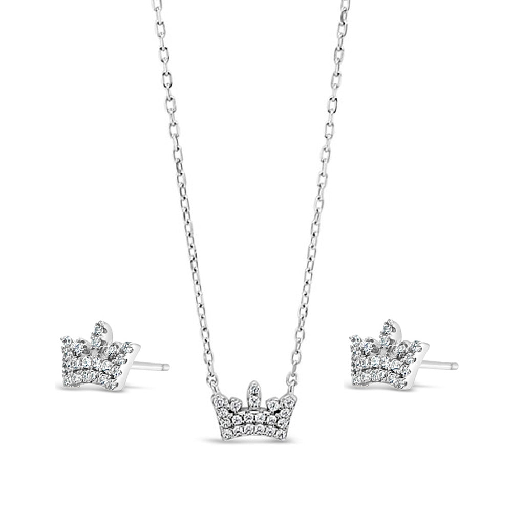 Princess Crown Pendant & Earrings